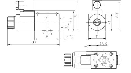 CETOP 3_1 SPOLDIMENSIONER 2A