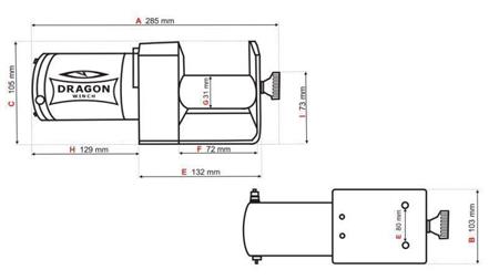 12 V ELEKTRISK VINCH DWM 2500 ST - 1133 kg