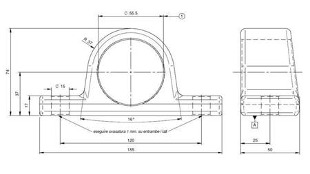 SUPPORT DE CYLINDRE TÉLESCOPIQUE FI55