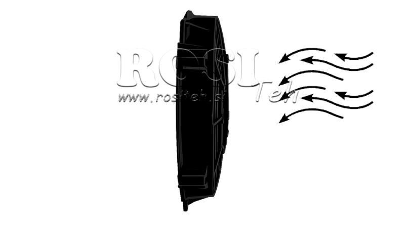 AXIAL LÜFTER - VENTILATOR 255 mm - ABLEITEND 24V