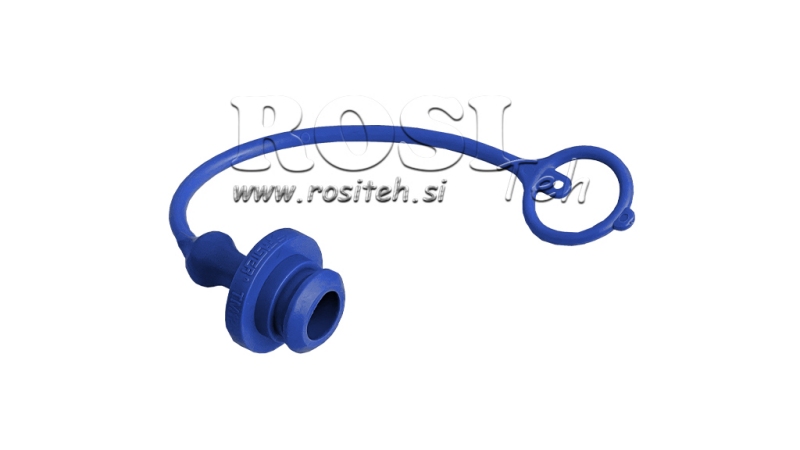 COUVERTURE EN CAOUTCHOUC PROTECTRICE BLEUE - RACCORDS RAPIDES FEMELLES
