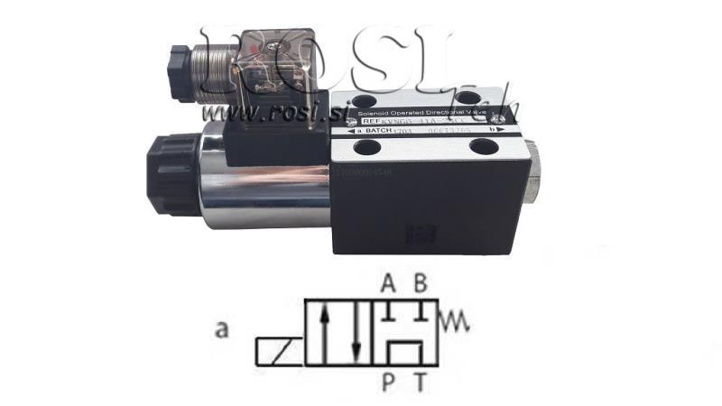 HYDRAULISK ELEKTROMAGNETISK VENTIL CETOP 3 12/24/230V 2A